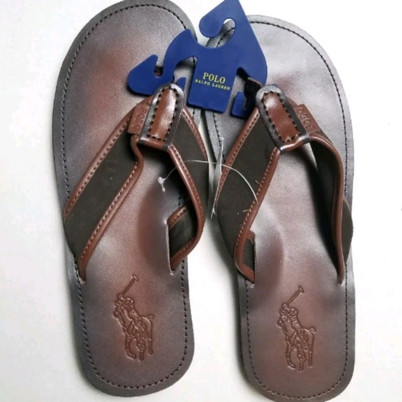 Polo by Ralph Lauren | Shoes | Ralph Lauren Polo Flipflops Men 3 Leather | Poshmark